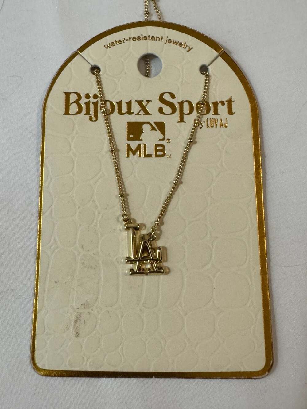 Bijoux Sport by Luv AJ MLB Los Angeles Dodgers LA Logo Necklace